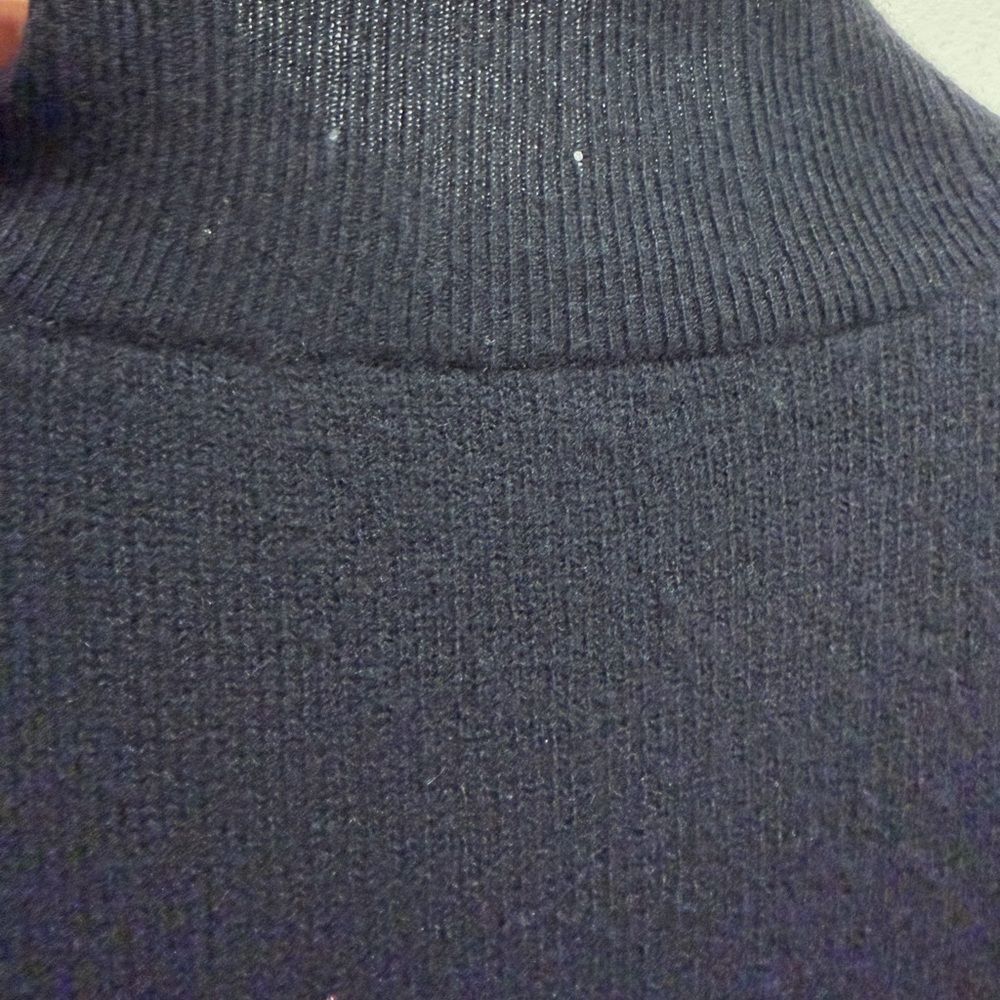 R13 Cashmere Sweater Long Sleeve Mock Neck Distressed Hem Black Size S - Picture 7 of 11